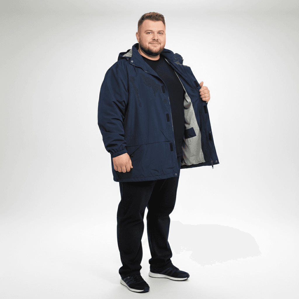 Regenjacke, Leichte Jacke in Übergröße