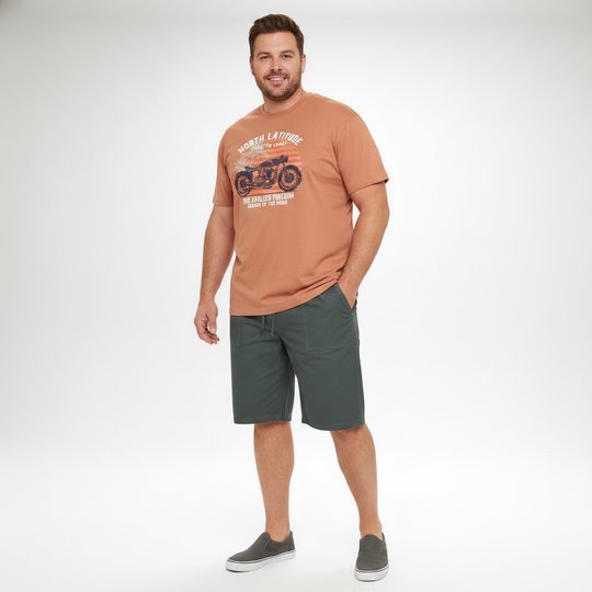 Allsize T Shirt mit Druck Übergröße – Herrenmode