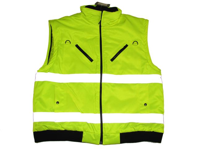 BigTiger Warnjacke Übergröße Herren in leuchtendem Gelb mit reflektierenden Streifen