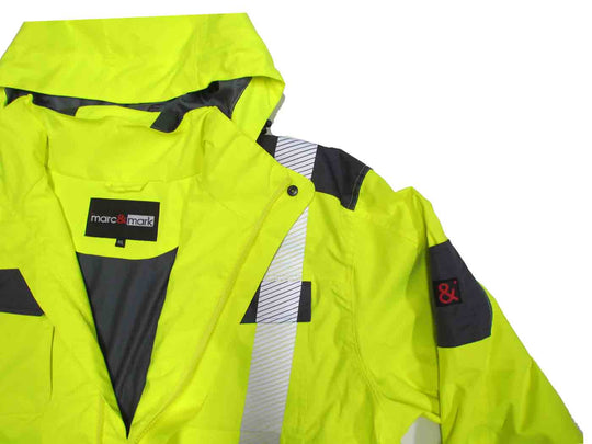 BigTiger Warnschutz-Jacke in neongelb mit reflektierenden Streifen funktionsjacke herren