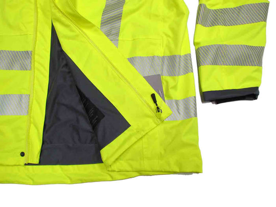 BigTiger Warnschutz-Jacke in Gelb mit reflektierenden Streifen funktionsjacke herren