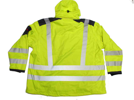 BigTiger Warnschutz-Jacke in Gelb mit reflektierenden Streifen funktionsjacke herren für Sicherheit