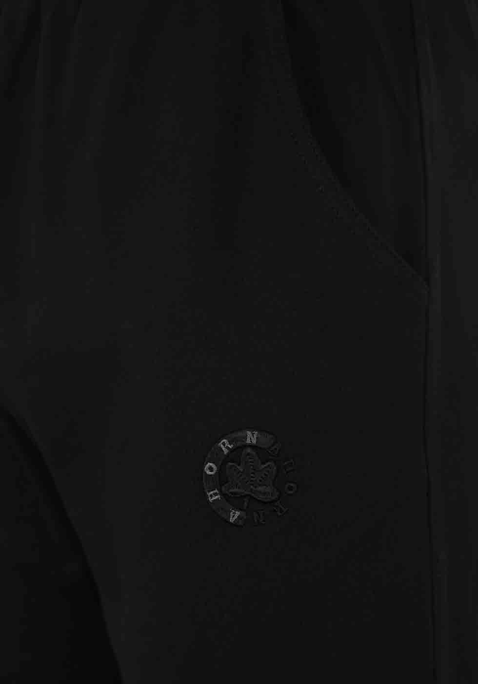 Schwarze Ahorn Sport jogginghose mit elastischem Bund und Logoaufnäher