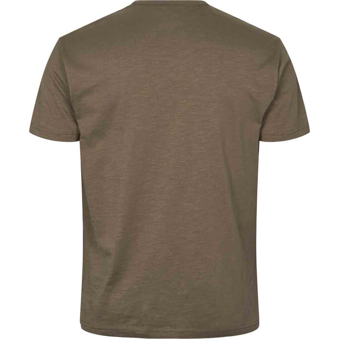 Allsize bedrucktes t-shirt herren in braun ohne sichtbaren Druck auf der Rückseite
