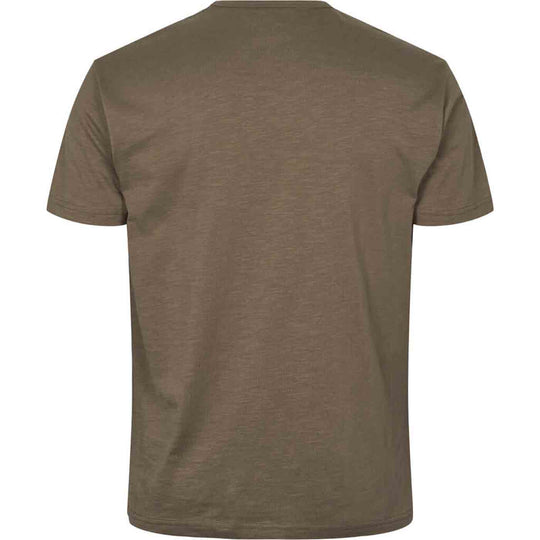 Allsize bedrucktes t-shirt herren in braun ohne sichtbaren Druck auf der Rückseite