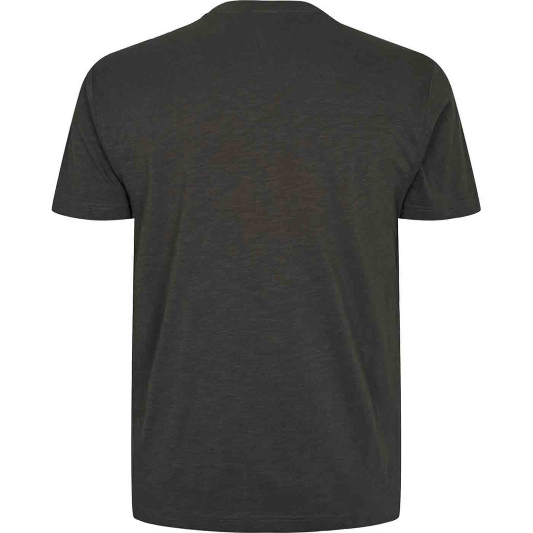 Allsize t shirt herren Rückansicht in dunklem Grau mit kurzärmeligem Design