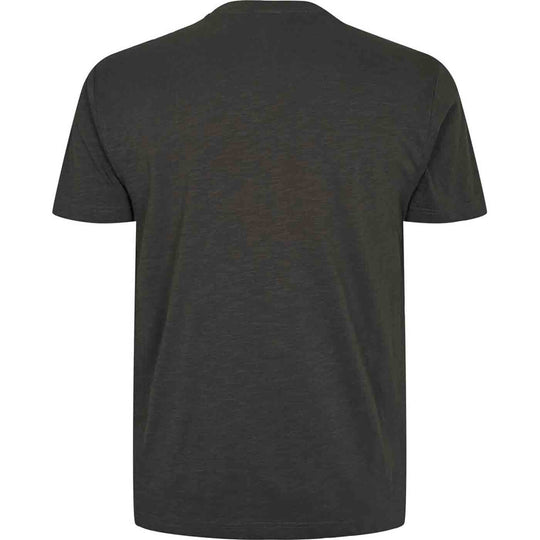 Allsize t shirt herren Rückansicht in dunklem Grau mit kurzärmeligem Design