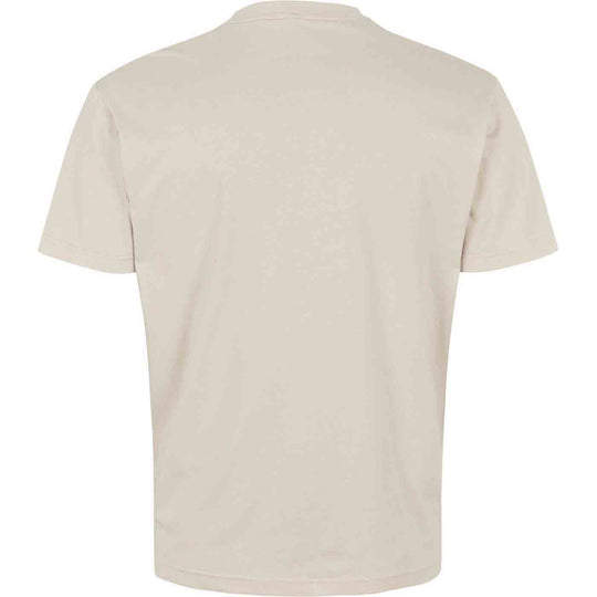 Beiges bedrucktes T-Shirt von Allsize in großer Größe mit kurzem Arm von hinten