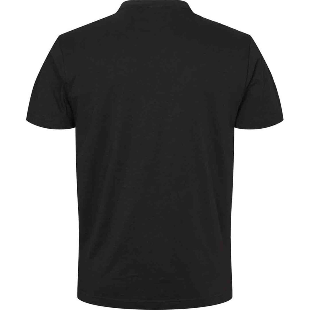 Schwarzes Allsize t shirt übergröße herren mit kurzem Arm und schlichtem Rückendesign