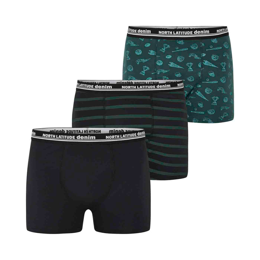 Allsize Herren Pant Trunks 3er Pack mit verschiedenen Mustern und Komfortbund als damenunterwäsche Alternative