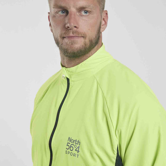 Allsize fahrradjacke herren in leuchtendem Gelb mit Reißverschluss und sportlichem Design