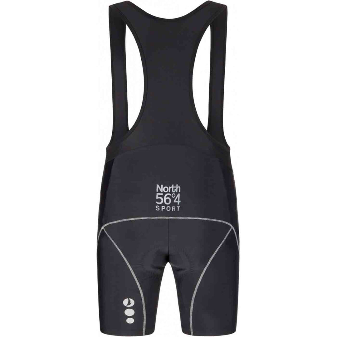 Allsize schwarze Radlerhose Damen mit Trägern und reflektierenden Details für Radsport