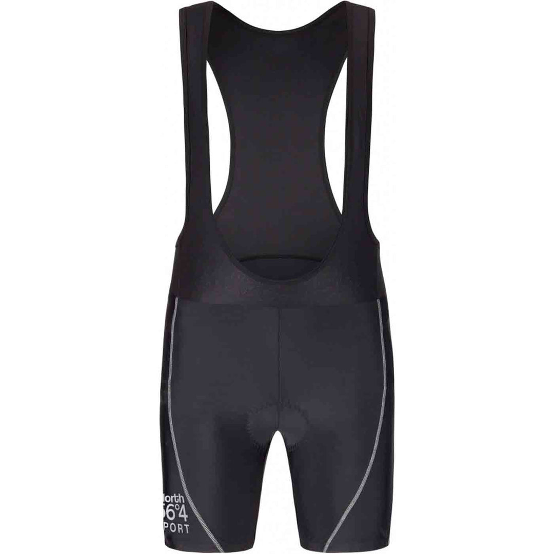 Allsize schwarze Radlerhose Damen mit Trägern und reflektierenden Details für Radsport