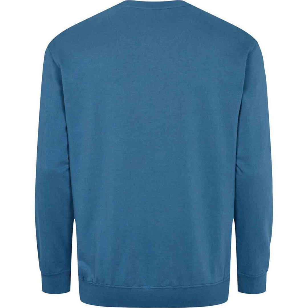 Allsize blaues Sweatshirt Übergröße Herren mit langem Arm und elastischem Bund hinten
