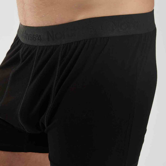 Schwarze Allsize Herren Unterhose aus Bambus Unterwäsche Herren mit elastischem Bund