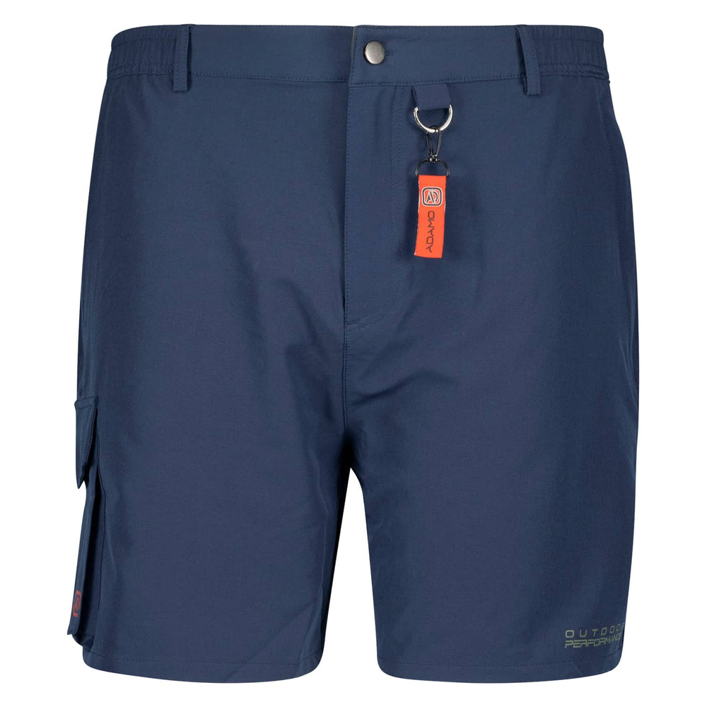 Adamo kurze blaue short cargo shorts mit Seitentasche und Schlüsselanhänger für Outdoor-Aktivitäten