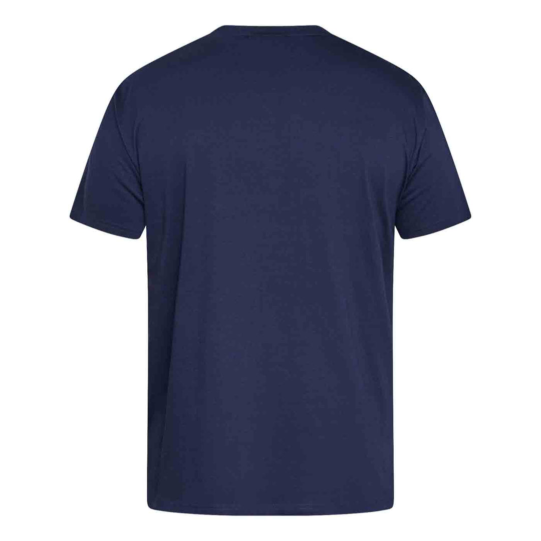 Dunkelblaues Peanuts T-Shirt Herren Übergröße von Allsize ohne Aufdruck Rückansicht