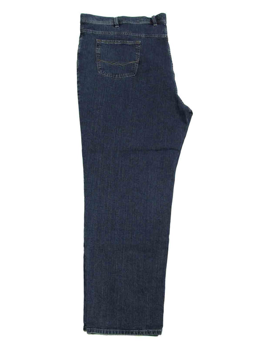 Pionier Basic Jeans Hose in dunklem Denim für übergröße herren mit geradem Schnitt