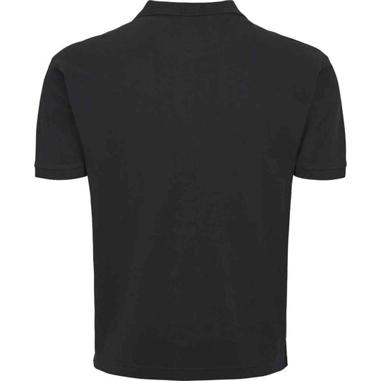 Schwarzes Allsize polo shirt aus Baumwolle mit kurzärmeligem Design und klassischem Kragen