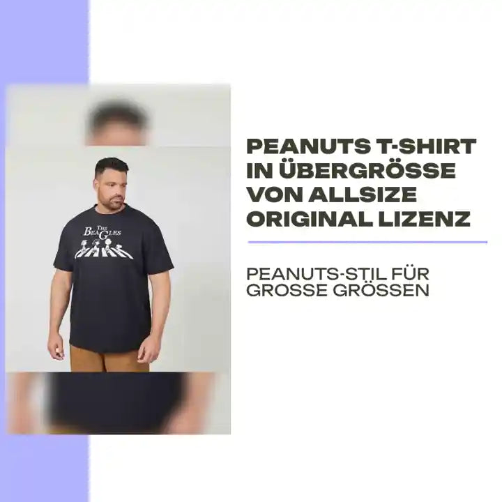 Peanuts T-Shirt in &amp;Uuml;bergr&amp;ouml;&amp;szlig;e von Allsize Original Lizenz by@Outfy