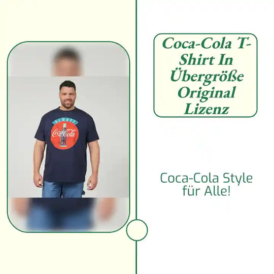 Coca-Cola T-Shirt in &amp;Uuml;bergr&amp;ouml;&amp;szlig;e Original Lizenz by@Outfy