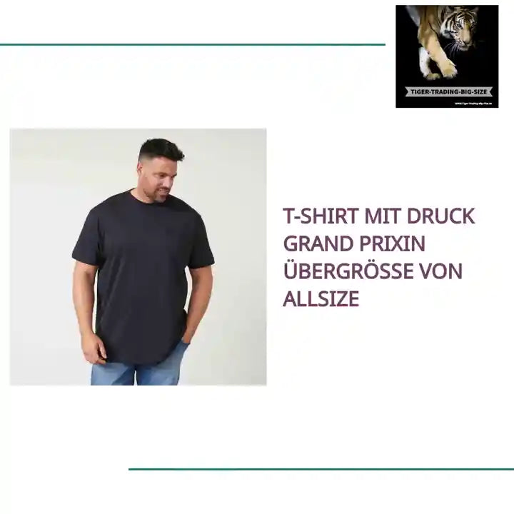 T-Shirt mit Druck Grand Prixin &amp;Uuml;bergr&amp;ouml;&amp;szlig;e von Allsize by@Outfy