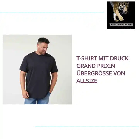 T-Shirt mit Druck Grand Prixin &amp;Uuml;bergr&amp;ouml;&amp;szlig;e von Allsize by@Outfy