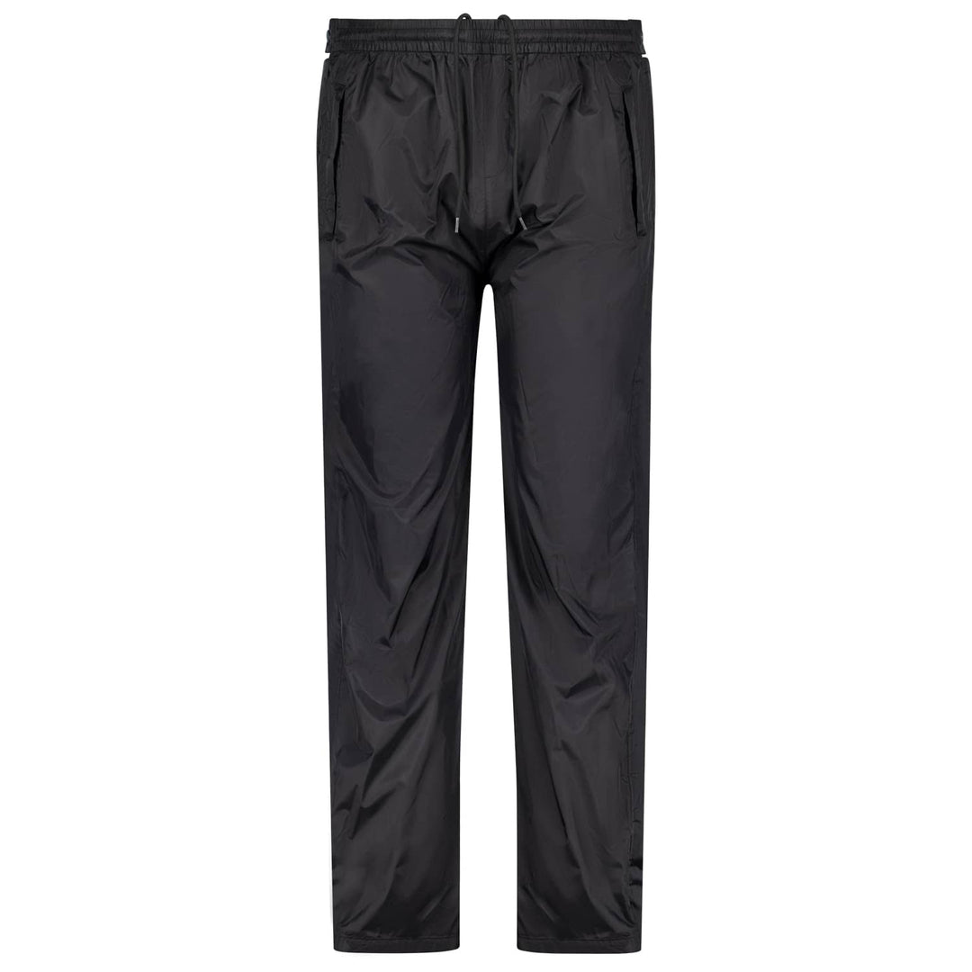 Adamo schwarze regenhose herren aus wasserdichtem Material mit elastischem Bund und Seitentaschen