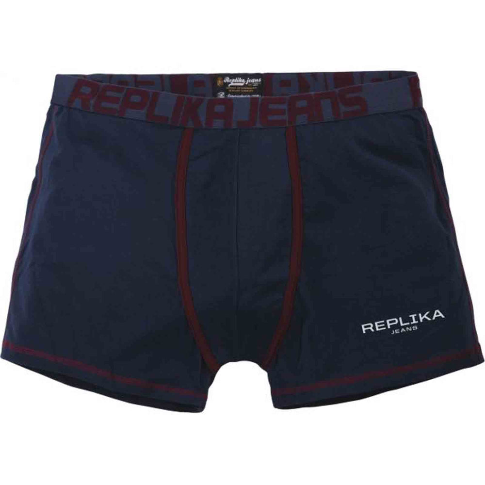 Dunkelblaue Replika Jeans Herren Pant Unterwäsche mit roter Naht und elastischem Bund
