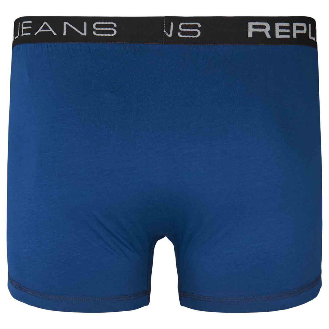 Blaue kurze hose herren von Allsize mit elastischem Bund und REPLAY Jeans Schriftzug