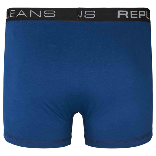 Blaue kurze hose herren von Allsize mit elastischem Bund und REPLAY Jeans Schriftzug