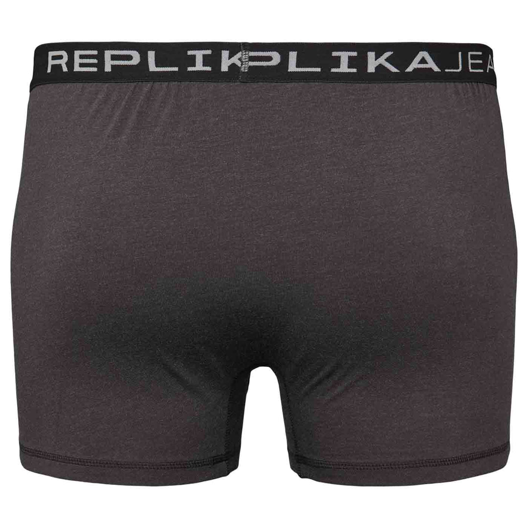 Allsize kurze hose herren in dunkelgrau mit elastischem Bund und REPLIKA Schriftzug