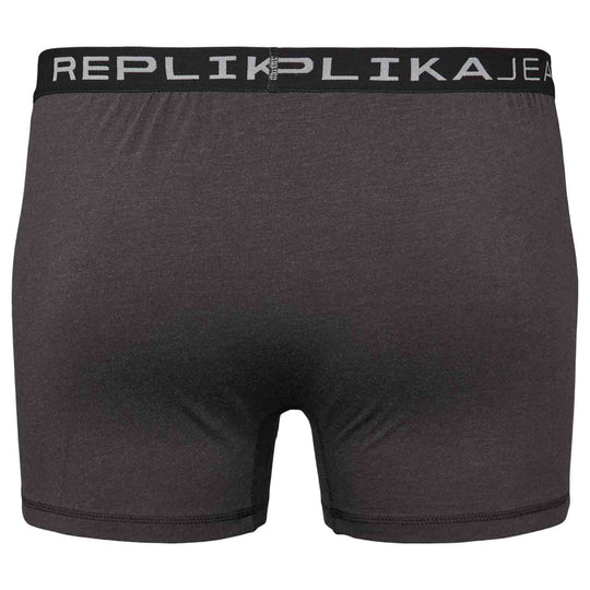 Allsize kurze hose herren in dunkelgrau mit elastischem Bund und REPLIKA Schriftzug
