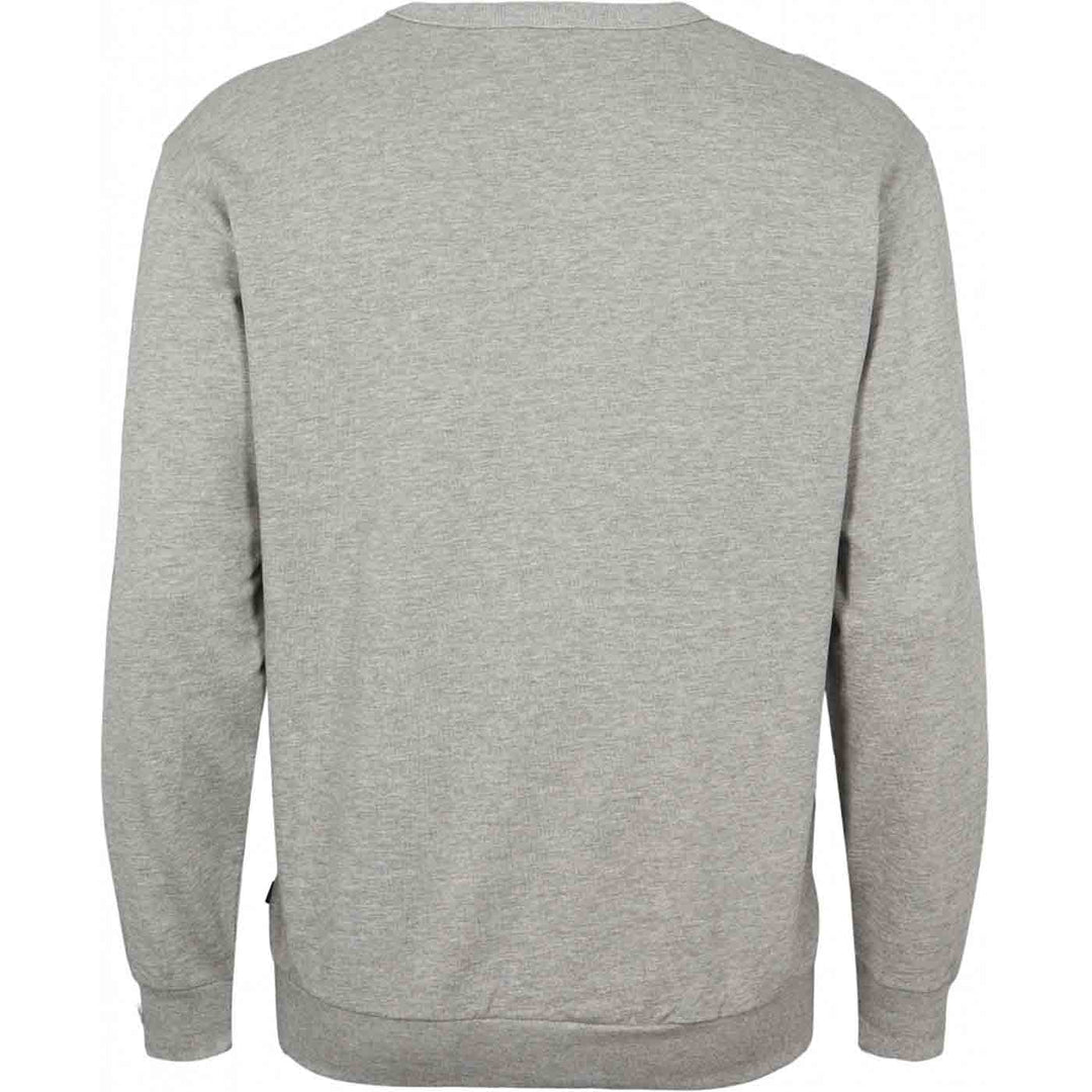 Graues Sweatshirt Übergröße Herren von Allsize mit Bund und langem Arm Rückansicht