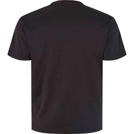 Schwarzes Allsize herren t shirt bedruckt mit kurzem Arm und einfachem Rückendesign
