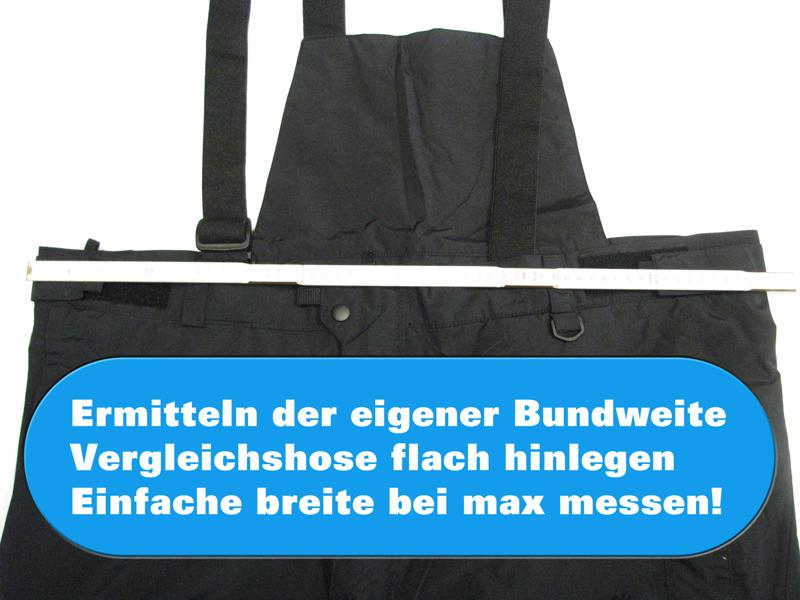 BigTiger schwarze skihose mit verstellbaren Trägern und Bundweitenmessung