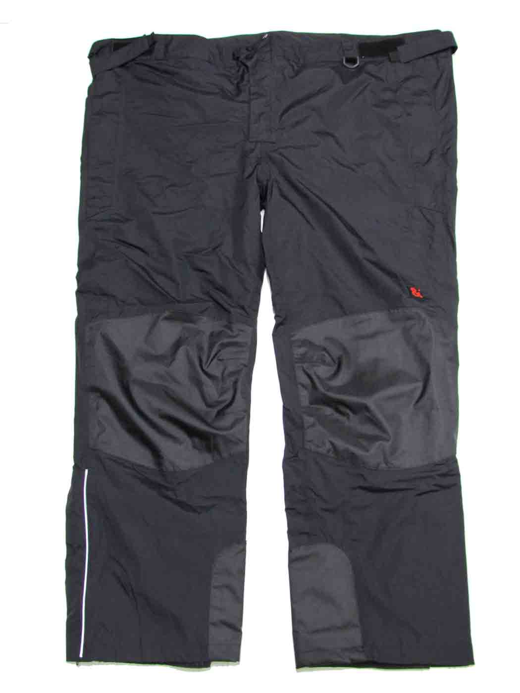 Schwarze BigTiger skihose mit verstärkten Kniebereichen und verstellbarem Bund für optimalen Skisport