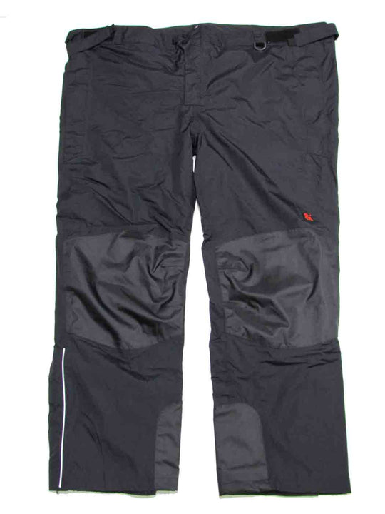 Schwarze BigTiger skihose mit verstärkten Kniebereichen und verstellbarem Bund für optimalen Skisport