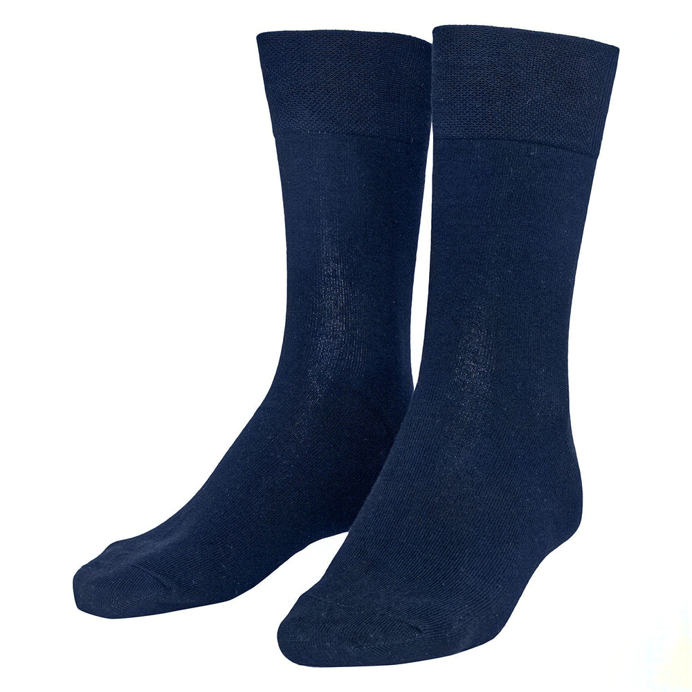 Dunkelblaue Adamo socken aus feinem Material mit Komfortbund für den Alltag