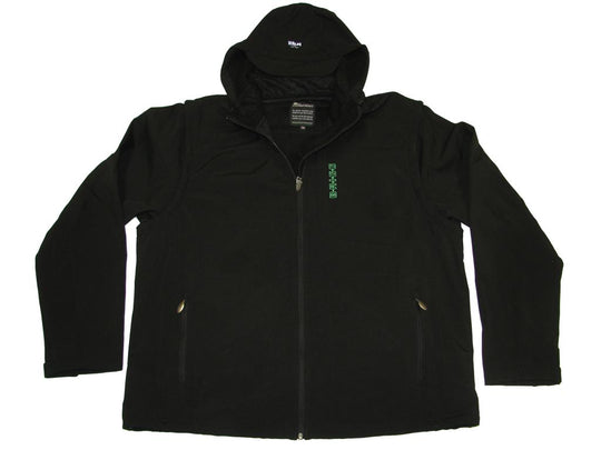 Brigg Softshell Jacke Herren in Schwarz mit Kapuze und Reißverschlusstaschen für Alltag und Outdoor