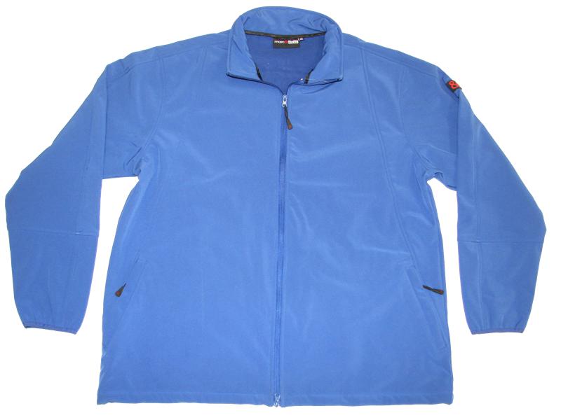 Blaue Softshelljacke Herren von BigTiger mit Reißverschluss und seitlichen Taschen