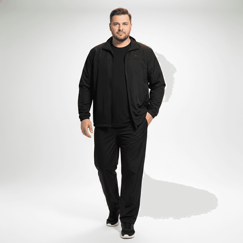 BigTiger sporthose für Herren in Schwarz mit lockerem Schnitt und bequemem Tragekomfort