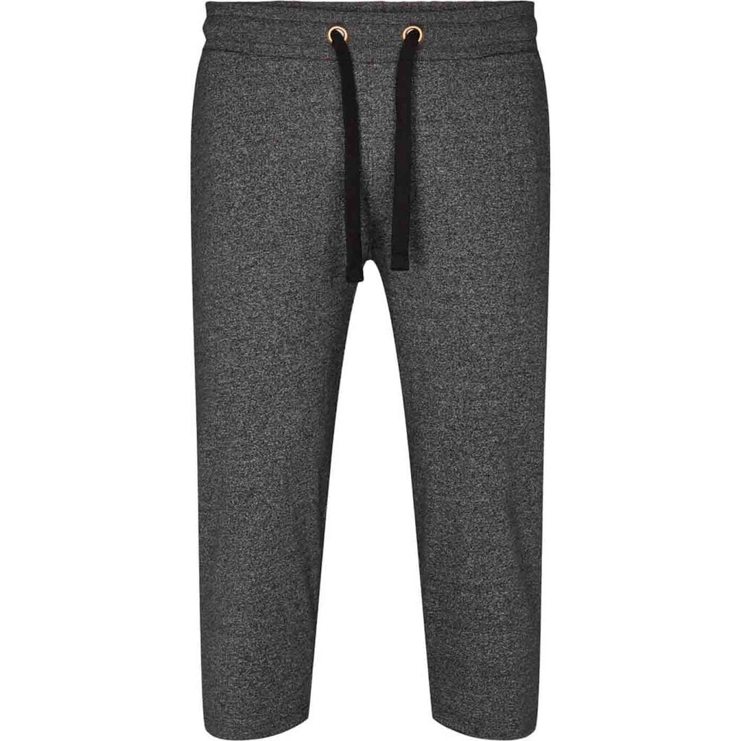 Allsize graue Cargo-Hose Sweatcaprihose Herren Übergröße mit Kordelzug und angeschnittenen Beinen