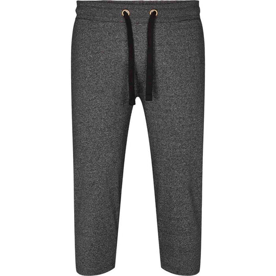 Allsize graue Cargo-Hose Sweatcaprihose Herren Übergröße mit Kordelzug und angeschnittenen Beinen