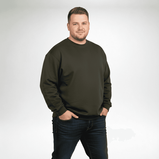 Promodoro Sweatshirt mit Bund in Schwarz, lässig und bequem getragen von einem Mann