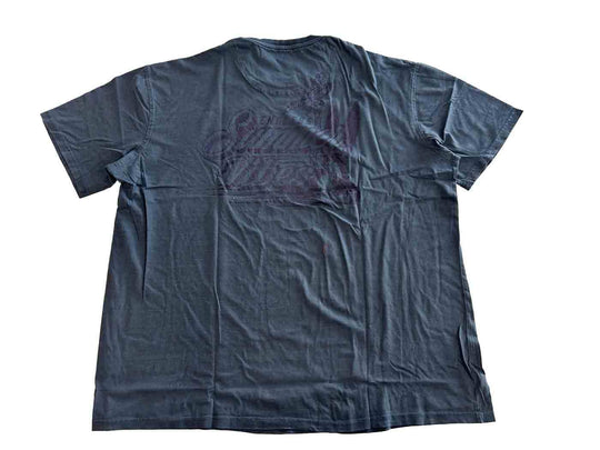 Redfield t shirt herren in dunkelblau mit kurzem Arm und bedrucktem Frontdesign