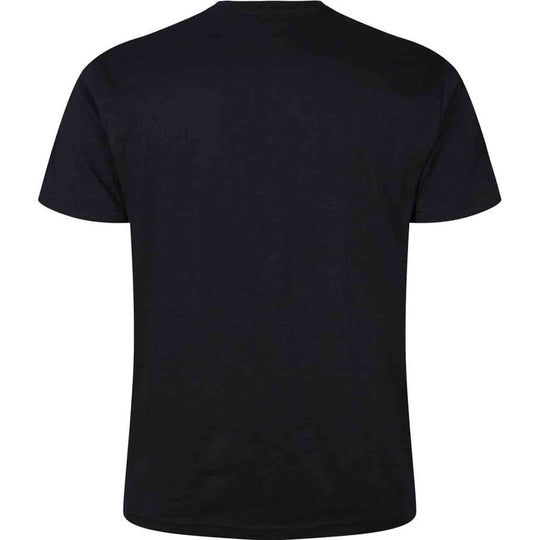 Schwarzes Allsize t shirt mit kurzärmeliger Passform und schlichtem Design von hinten