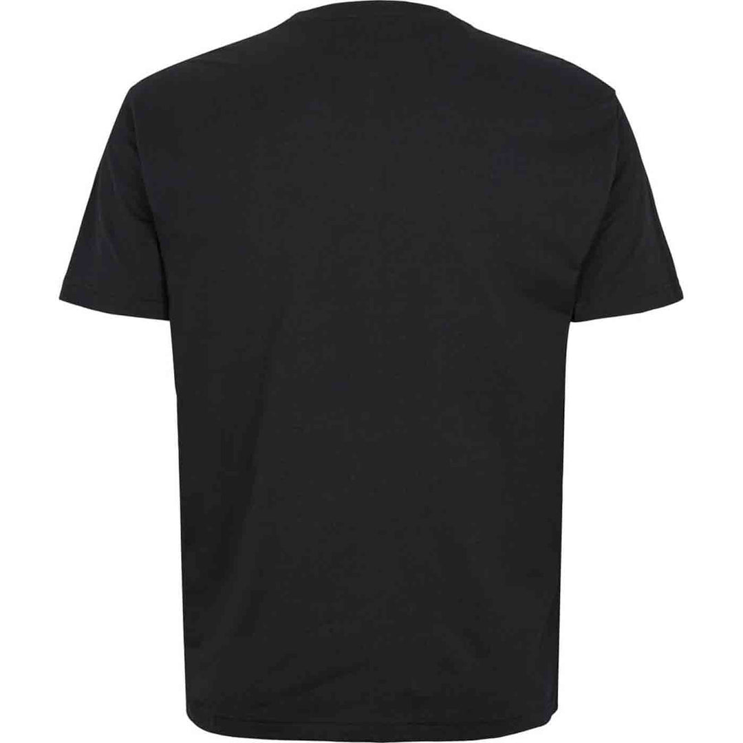 Schwarzes T Shirt Übergröße Herren von Allsize mit kurzem Arm und einfachem Design Rückansicht