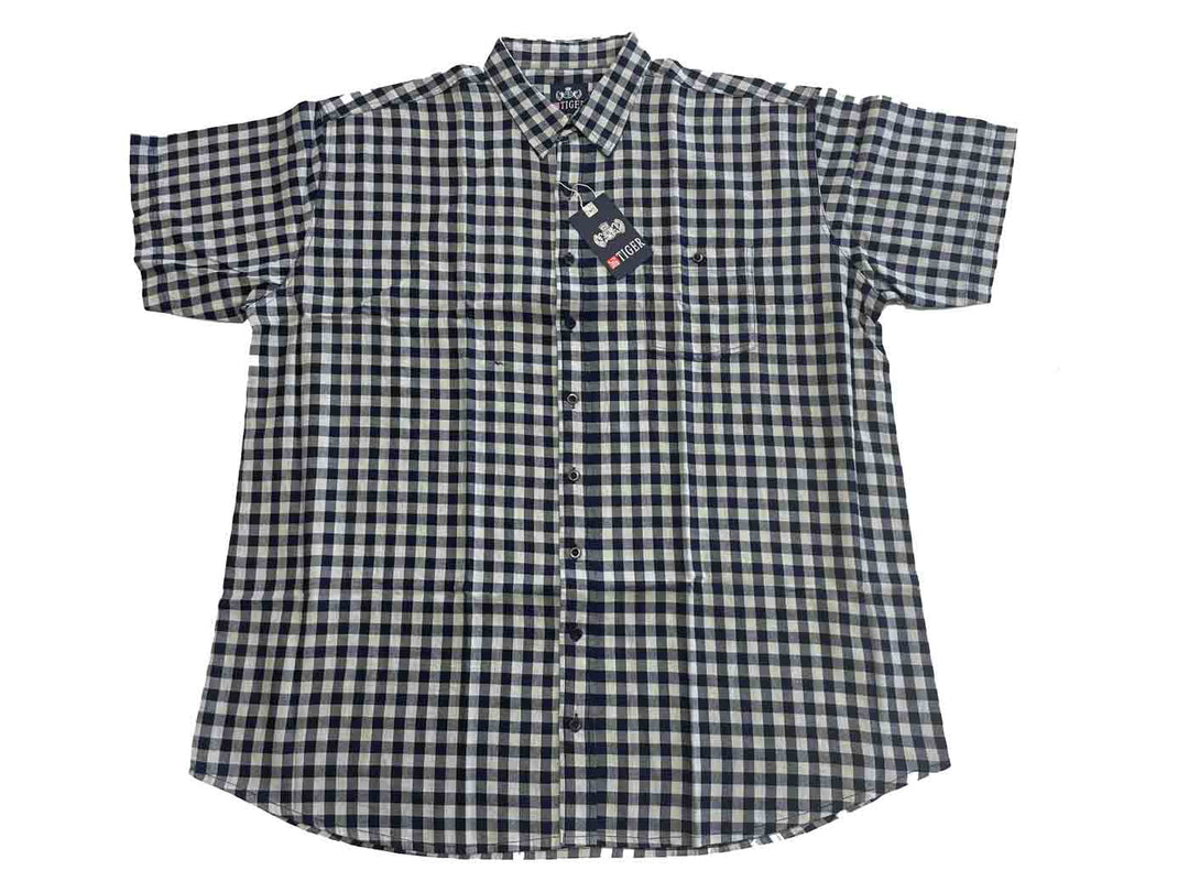Karo Hemd kurzarm in Übergröße von BigTiger