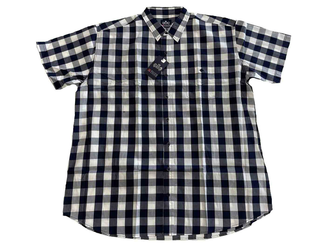 Karo Hemd kurzarm in Übergröße von BigTiger